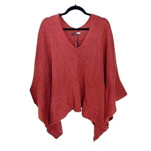 Do Everything in Love Terracotta Poncho Sweater